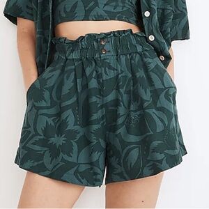 Madewell High-Waist Tropical Print Shorts